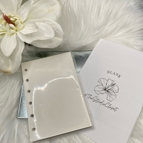 New! PM SIZE AGENDA REFILL PAGES, BLANK Pack of 40-50 sheets, 6 holes - Picture 1 of 3